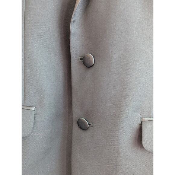 Calvin Klein Tuxedo Jacket 42S 100% Wool 2 Button Notch Lapel Double Vent - Picture 9 of 16